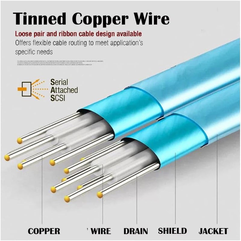 CY External Mini SAS SFF-8088 Male to SFF-8088 Female Extension Cable PCBA with Low Profile Bracket - Image 2